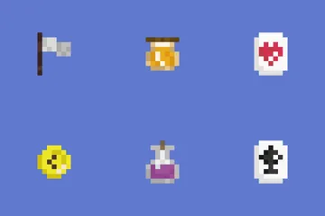 Pixel Game Set Icon Pack