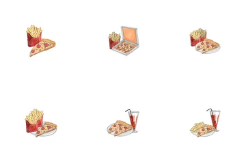 Pizza Paquete de Iconos