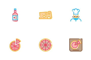 Pizza Delicious Food Icon Pack