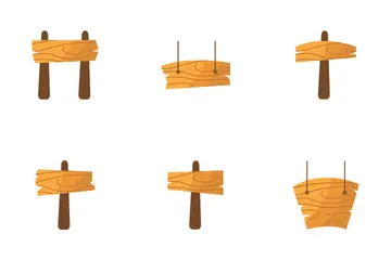 Planche de bois Pack d'Icônes