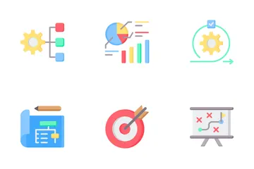 Planificación empresarial Paquete de Iconos