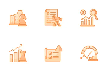 Planificación empresarial Paquete de Iconos