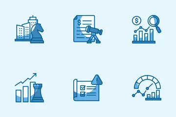 Planificación empresarial Paquete de Iconos