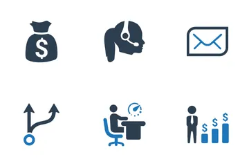 Planificación y gestión empresarial (conjunto 1) Paquete de Iconos