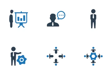 Planificación y gestión empresarial (Set-2) Paquete de Iconos