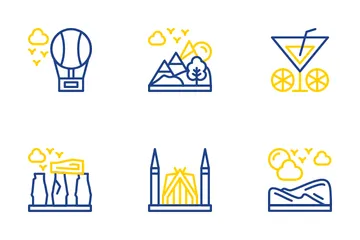 Planificación de vacaciones Paquete de Iconos