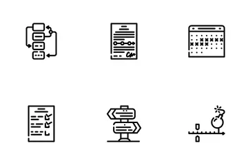 Planificación de la estrategia del proyecto de inicio Icon Pack