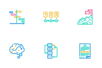 Planificación de la estrategia del proyecto de inicio Paquete de Iconos