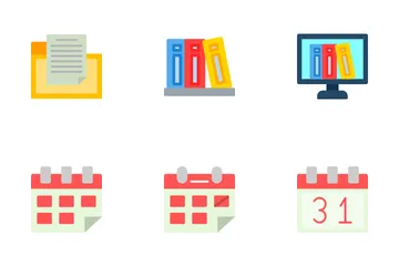 Planning And Organization Calendars Icon Pack