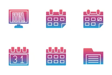 Planning And Organization Calendars Icon Pack