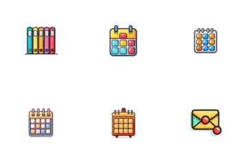 Planning And Organization Calendars Icon Pack