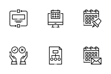 Planning And Organization Calendars Icon Pack