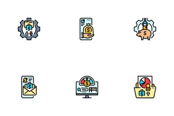 Planning Budget Finance Income Icon Pack