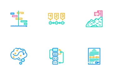 Planning Startup Project Strategy Icon Pack