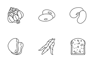 Plant Based Protein Icon Pack
