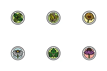 Plant Natural Cosmetic Green Icon Pack