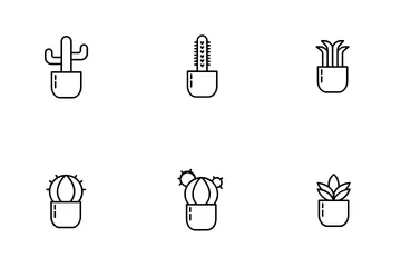 Planta de cactus Paquete de Iconos