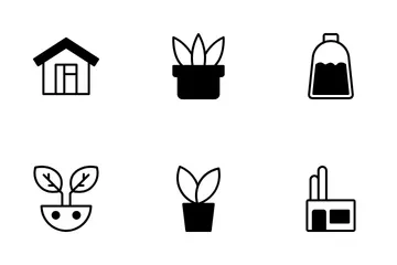 Planta de casa Paquete de Iconos
