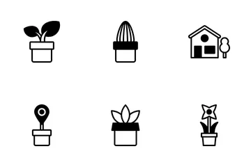Planta de casa Paquete de Iconos