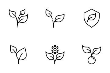 Cultivo de plántulas de plantas Paquete de Iconos