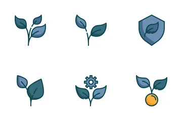 Cultivo de plántulas de plantas Paquete de Iconos