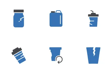 Plastic Pollution Icon Pack