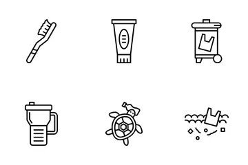 Plastic Pollution Icon Pack