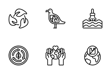 Plastic Pollution Icon Pack