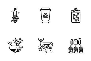 Plastic Pollution Icon Pack