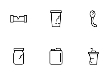 Plastic Pollution Icon Pack