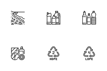 Plastic Waste Nature Environment Icon Pack