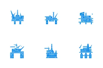 Plate-forme pétrolière Pack d'Icônes