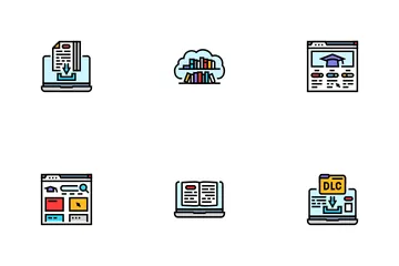 Plateforme éducative Edtech Pack d'Icônes