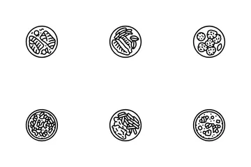 Platos de pescado Paquete de Iconos