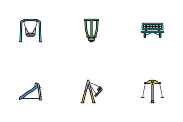 Playground Park Outdoor Play Icon Pack