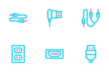 Plug And Socket Connector Icon Pack