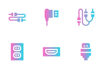 Plug And Socket Connector Icon Pack