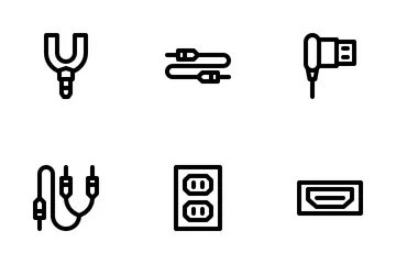 Plug And Socket Connector Icon Pack