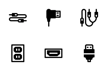 Plug And Socket Connector Icon Pack