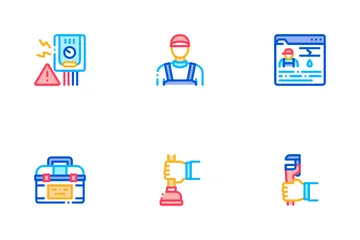 Plumber Profession Icon Pack