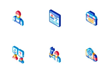 Plumber Profession Icon Pack