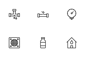 Plumbing Services And Bathroom Icon Pack