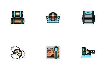 Plywood Production Icon Pack