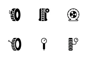Pneu et roue Pack d'Icônes