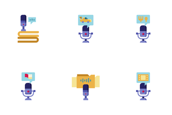 Podcast And Audio Chat Icon Pack
