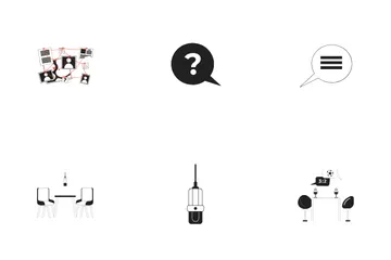 Podcast Audio Equipment Icon Pack