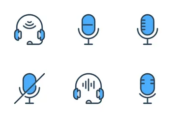 Podcast Microphone Icon Pack