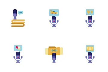 Chat de podcasts y audio Paquete de Iconos