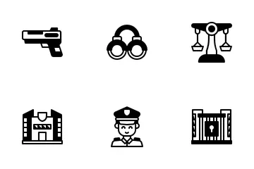 Police Semi Solid Icon Pack