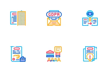 Policies Data Process Icon Pack
